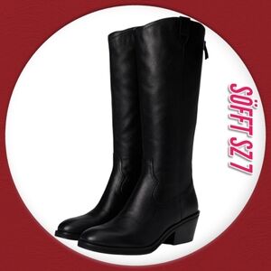 Söfft Black Knee-high Leather Boot Western Waterproof Riding NWT sz 7